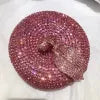 Pink Rhinestone Evening Clutches Luxury Crystal Wedding Purses WHTUOHENG Diamond Party Bridal Purse Shoulder Bling Handbags