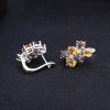 Fashionable natural colored earrings with inlaid yellow crystal gemstones earrings and earrings pendants