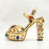 Gold Sandals Crystal Pearl Decor Platform Heels Chunky Heel Women Summer Shoes Luxury Colorful Open Toe Lady Elegant Sandals
